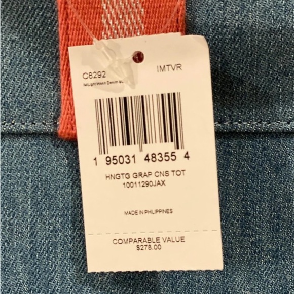 NWT AUTHENTIC COACH DENIM TOTE - Picture 5 of 9